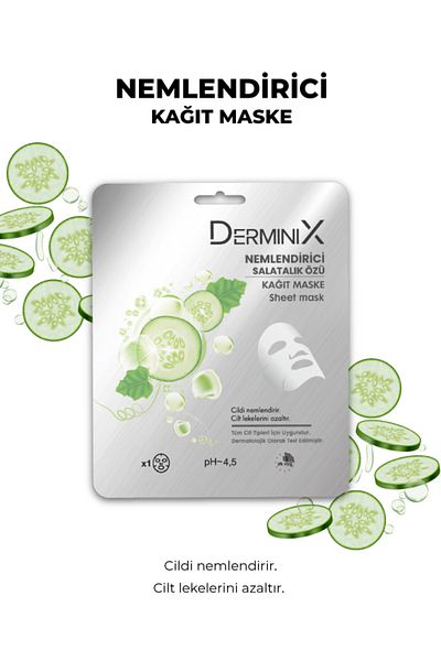Derminix Facial Sheet Mask with Moisturizing Cucumber Extract