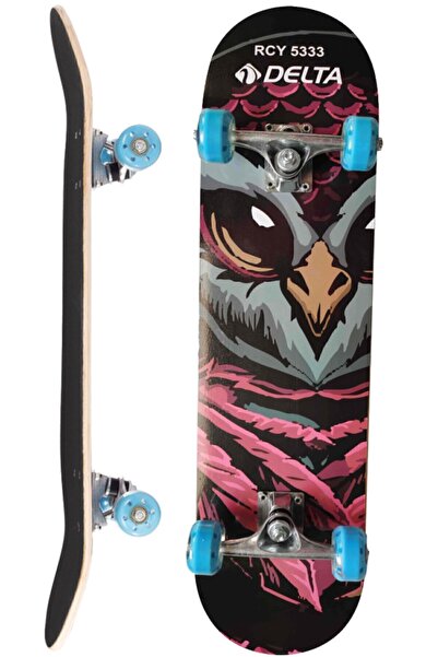 Delta Standart 80 Cm Uzunluk Altı Desenli Üstü Zımparalı 100 Kg Taşıma Kapasiteli Silikon Teker Kaykay