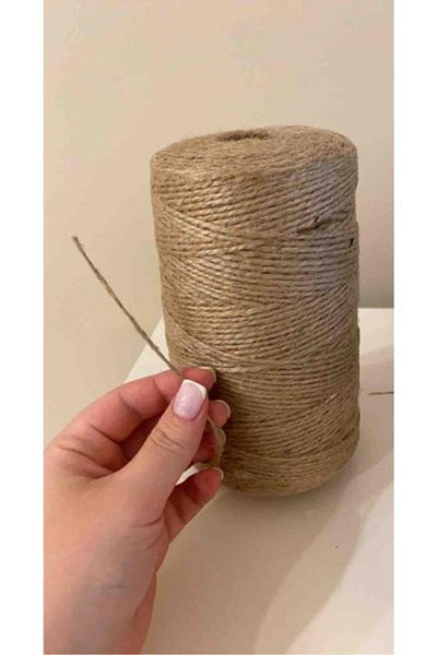 tebrikcim 500 gr Jute Rope Straw Rope Linen Rope - ( 480 - 520 Meters )