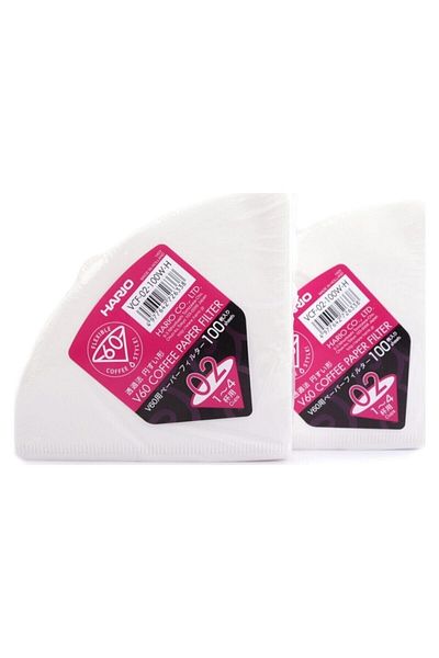 Hario V60 02 Dripper Filter 2 Pack (100x2pcs)