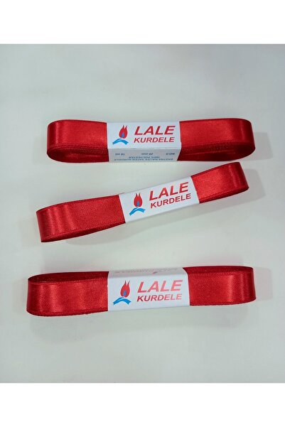 yörük tuhafiye 10 Meters Red Satin Ribbon - 2 cm Ball Ribbon