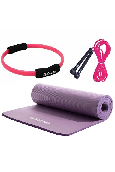 Delta 15 mm Pilates Cushion 35 cm Pilates Circle Jump Rope Set