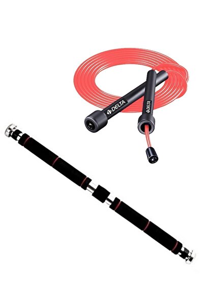 Delta Komple Süngerli 60 - 100 Cm Arası Kapı Barı Koridor Barfiksi Uzunluğu Ayarlanabilir Atlama İpi