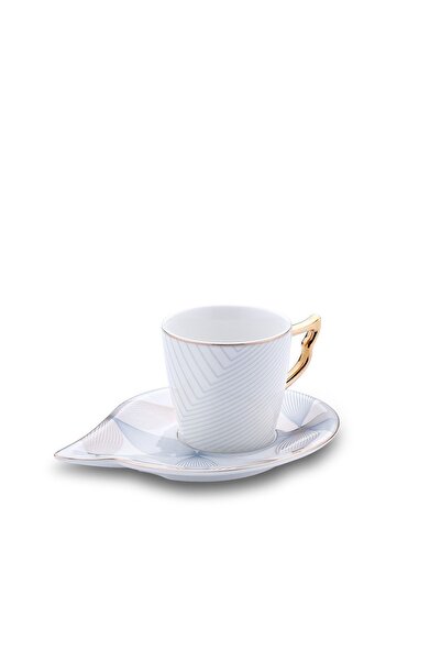 KORKMAZ Angela 4 Parça Desenli Kahve Fincan Takımı A8779-3