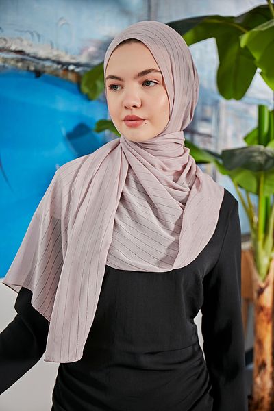 Scarf Μινκ Crinkle Chiffon Shawl - Διαφανές Glitter