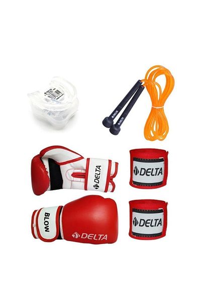 Delta Pain Boxing Set (Boxing Gloves - Hand Bandage - Jumping Rope - Mouthguard)