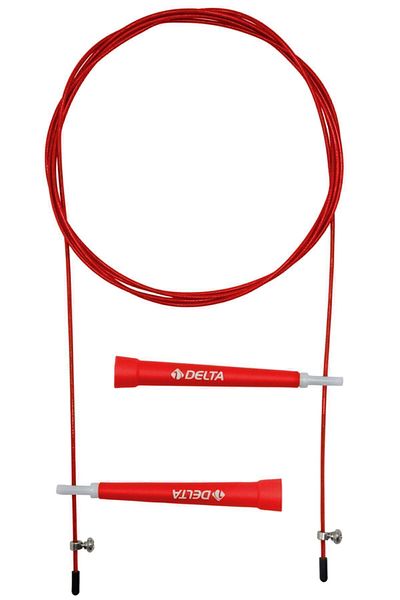 Delta Red Crossfit Speed Jump Rope Fast Red Jump Rope with Steel Wire