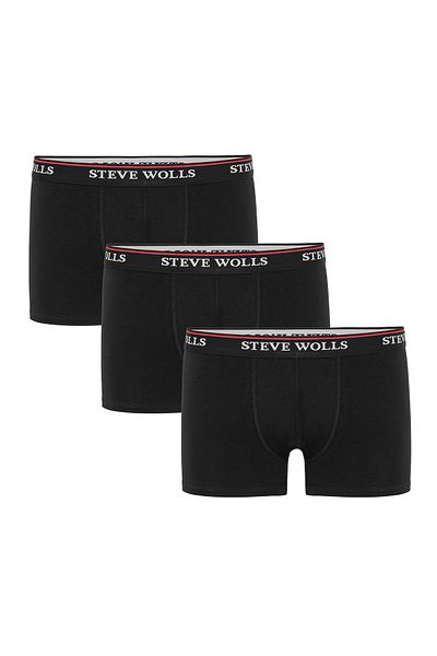 Steve Wolls Ανδρικά μαύρα 3 τεμάχια κοντό μπόξερ - 23101