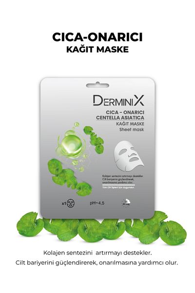Derminix Cica Repairing Face Sheet Mask Containing Centella Asiatica