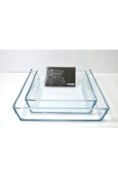 Paşabahçe Premium Pyrex Set 2 Pieces Square Pyrex Set Special Series