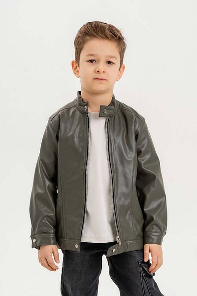 Gold Class Kidswear Кожено яке за момче - с цип и яка