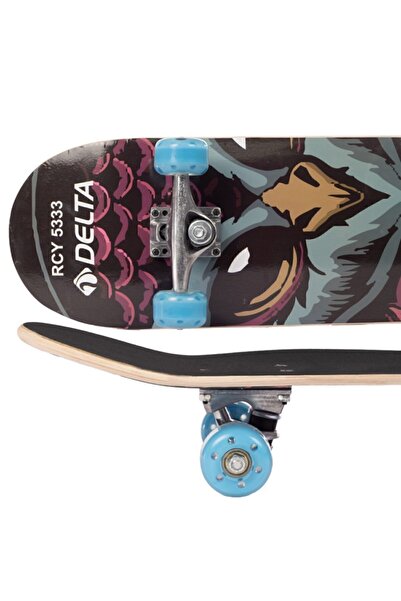 Delta Standart 80 Cm Uzunluk Altı Desenli Üstü Zımparalı 100 Kg Taşıma Kapasiteli Silikon Teker Kaykay