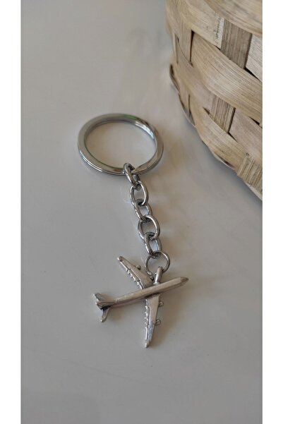 Esey Dizayn Uçak Metal Anahtarlık - Mini Boyutta