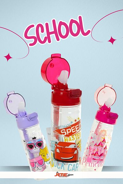 hak-iş oyuncak 500 ml Solo Lock and Leak Proof Water Bottle and Water Bottle Set