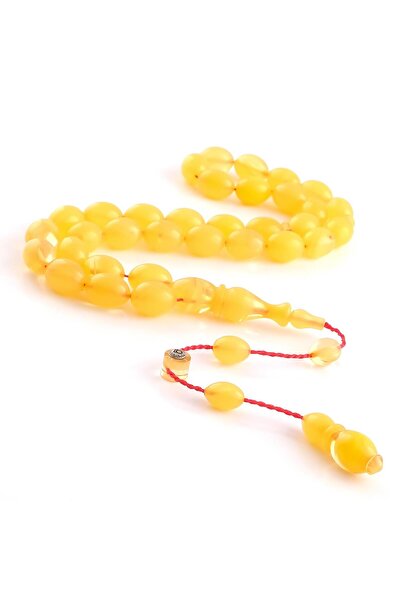 TESBİHCİBABA Chick Yellow Squeeze Amber Prayer Beads από το εργαστήριο Tesbihcibaba