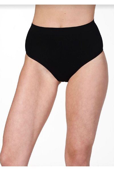 tusem butik homewear Extra Soft Black Slip Corset - Seamless, Double Layer and Abdominal Toning