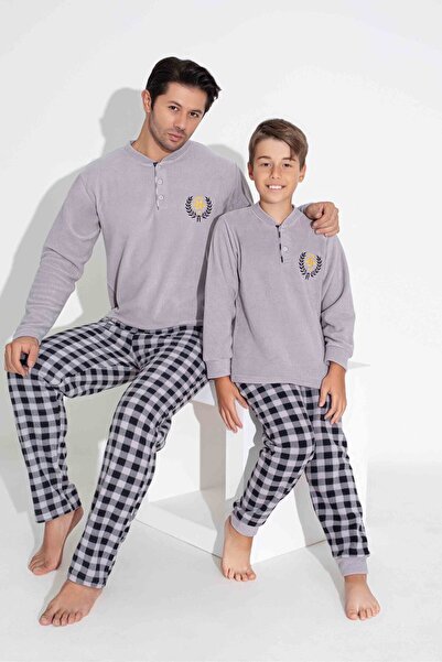 MEBA Чоловічий та дитячий піжамний комплект - Фліс Фабрика Новий дизайн автобуса