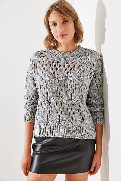 Bianco Lucci Ажурен дамски пуловер - Модел 20246200