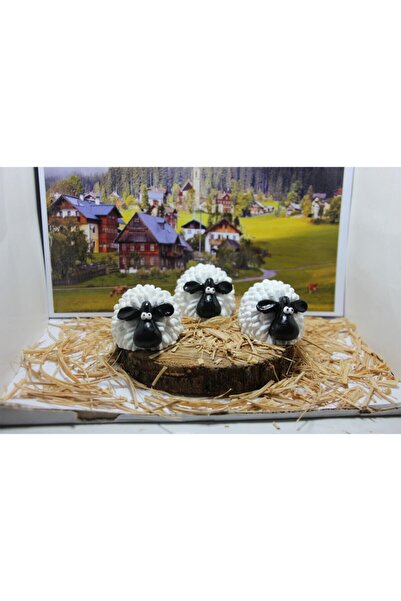 MAVİ AY OBJE ÇARŞISI Sevimli Kuzu 3 Adet