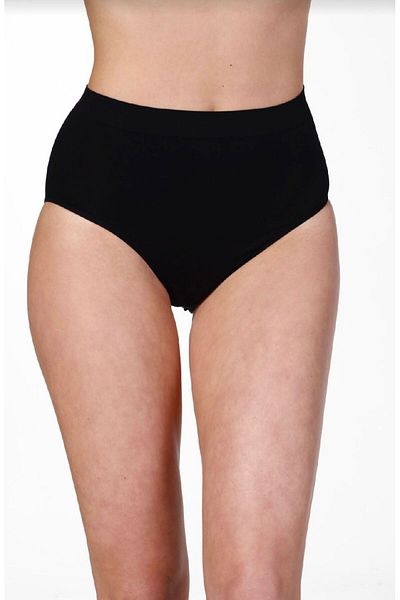 tusem butik homewear Extra Soft Black Slip Corset - Seamless, Double Layer and Abdominal Toning