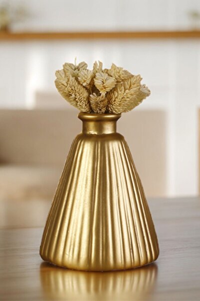 Decorative Vase Handmade Gold Color Model 1