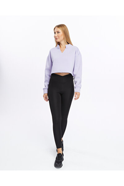 Bella Dossi Полярна та м'яка товста внутрішня частина V-подібний комір Кроп-светр