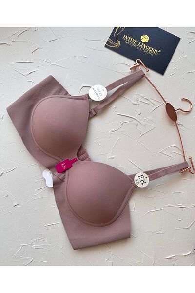 İntive Lingerie Καθημερινό σουτιέν χωρίς ραφές με λαιμόκοψη V -508, Εισαγόμενο ελαφρύ στήριγμα, αναπνεύσιμο