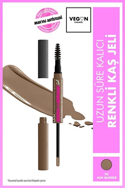 NYX Professional Makeup Zero to Brow Uzun Süre Kalıcı Kaş Jeli - Ash Blonde