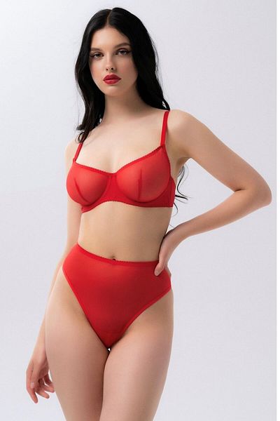 İntive Lingerie Дамски секси комплект сутиен с банели и балконета