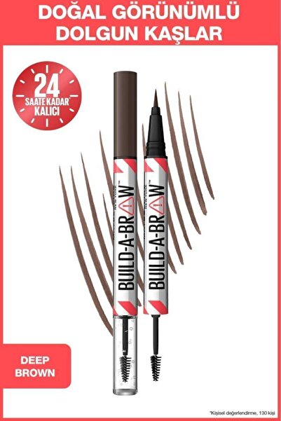 Maybelline New York Build a Brow 2in1 Kaş Kalemi ve Jeli Deep Brown