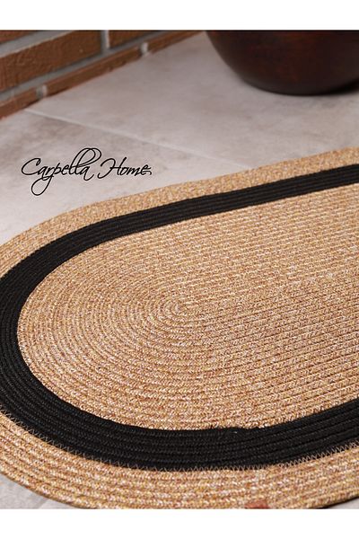 CARPELLA HOME Jute, Patterned Doorstep, Doormat, Bathroom Mat, Balcony Mat / Gift, Houseware.