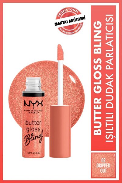 NYX Professional Makeup Butter Gloss Bling Işıltılı Dudak Parlatıcısı - 02 Dr...