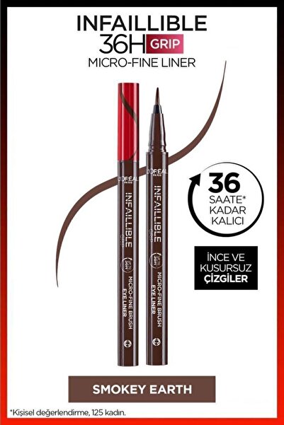 L'Oreal Paris  Infaillible 36H Grip Micro Fine Eyeliner 02 Smokey Earth