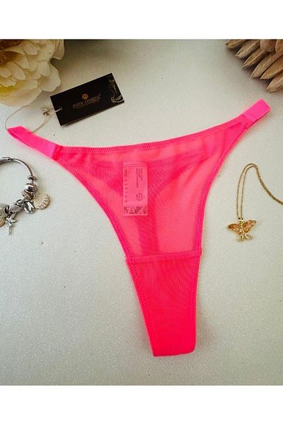İntive Lingerie Eloise γυναικείο διαφανές ύφασμα από τούλι ελαστικό στρινγκ ανώτερης ποιότητας (ροζ, μαύρο, μπλε, πορτοκαλί)