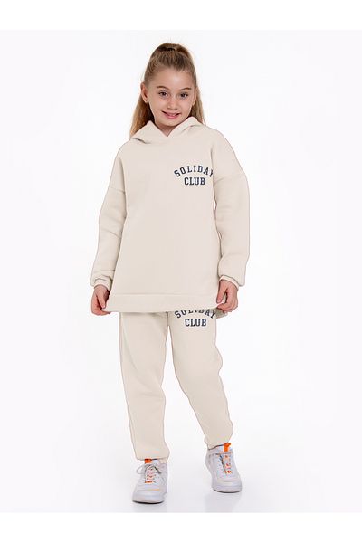 Toçka Soft Embroidered - Thick Hooded Oversize Tracksuit Set for Boys and Girls