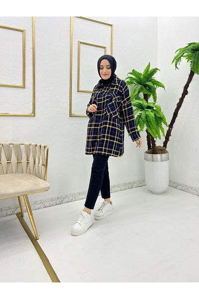 Moda Krash Set cămașă și lenjerie intimă în stil Lumberjack - Tăiere supradimensionată