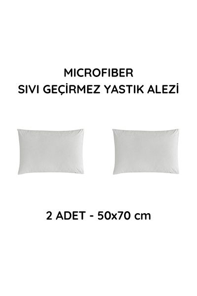 intoku Set de 2 saltele de pernă din microfibră rezistente la lichide - 50x70 cm de protecție cu fermoar
