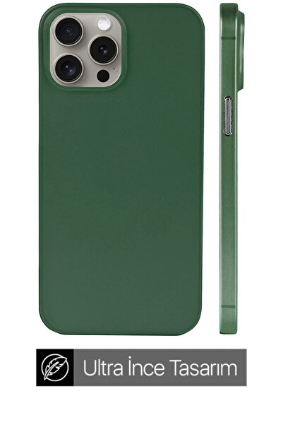 bast iPhone 15 Pro Max Ultra İnce Telefon Kılıfı Yeşil