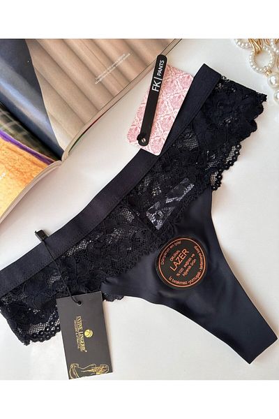 İntive Lingerie Original Laser Cut Superior Quality Spandex Invisible Seamless Lace Thong - 2801