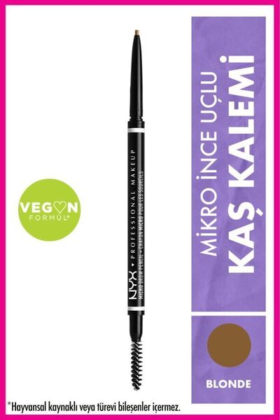 NYX Professional Makeup Ultra İnce Kaş Kalemi - Micro Brow Pencil Blonde 5 g ...
