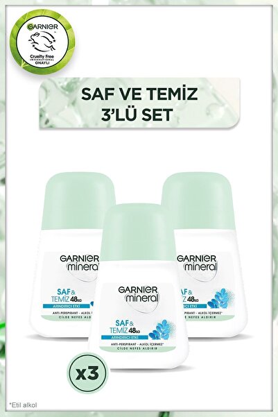 Garnier Mineral Saf&Temiz Roll-On Deodorant 3'lü Set