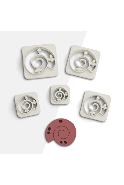 brocutters صدفة بوليمر - قالب سيراميك 5 مقاسات، قلادة وقطع كوكي، رقم: 443