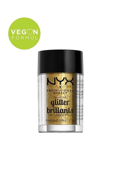 NYX Professional Makeup Face & Body Glitter - Face & Body Glitter Gold 15 g800897846770