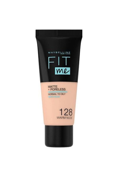 Maybelline New York Fit Me Matte Poreless Foundation – 128 Warm Nude