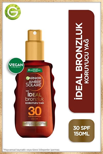 Garnier Ambre Solaire Ideal Bronzluk Güneş Koruyucu Yağ Spf30 150ml
