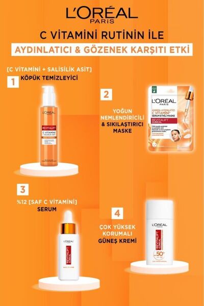 L'Oreal Paris Revitalift Clinical Anında Aydınlatıcı C Vitamini Serum Etkili Maske