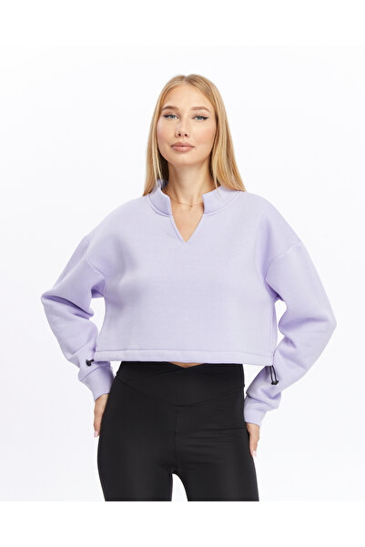 Bella Dossi Полярна та м'яка товста внутрішня частина V-подібний комір Кроп-светр