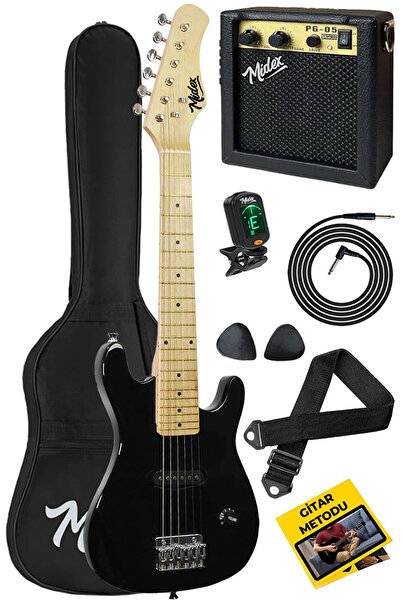 Midex Ceg-30bk 4-6 Yaş Çocuklar Için Amfili Full 1/4 30 Inç Elektro Gitar Set...