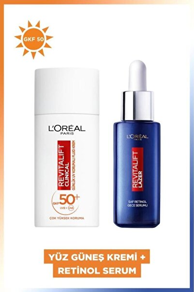 L'Oreal Paris Revitalift Clinical Spf 50+ Yüz Güneş Kremi 50ml & Revitalift L...