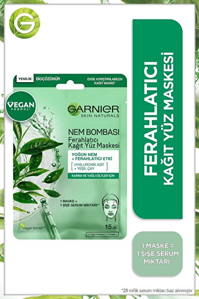 Garnier Nem Bombası Ferahlatıcı Kağıt Maske 28gr